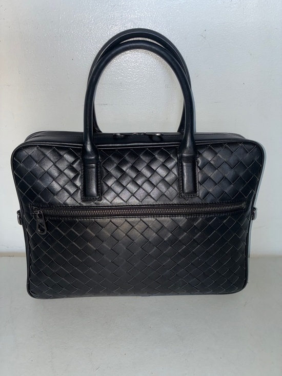 Bottega Veneta Other - Bottega Veneta Black Intrecciato Leather Briefcase